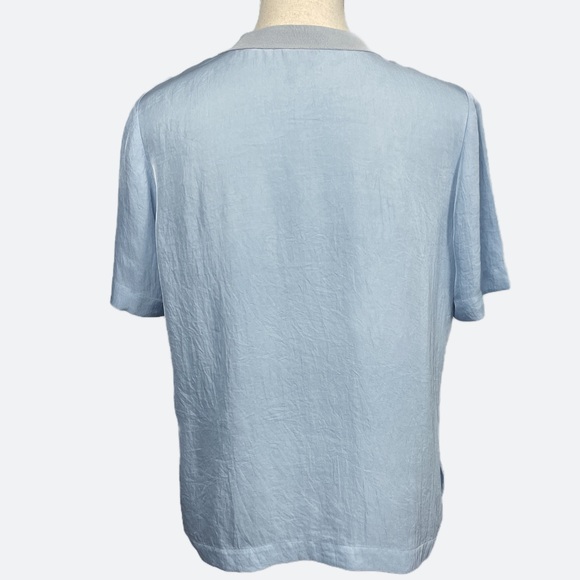 Rag & Bone Women’s Aiden Button Tee Top Short Sleeve Size Medium Powder Blue EUC - Picture 6 of 13